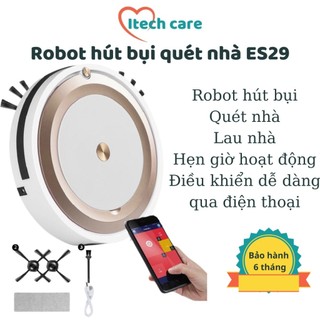 Robot hút bụi lau nhà quét nhà thông minh điều khiển qua app điện thoại hoặc phun sương có đèn UV diệt khuẩn