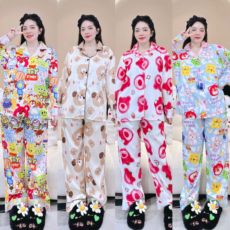 BỘ PIJAMA TAY DÀI LỤA XƯỚC