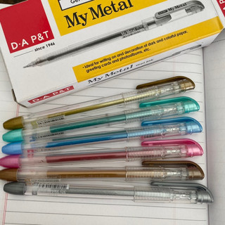 1 CÂY Bút viết Nhũ kim tuyến My Metal Pen Đông A màu xanh lá, xanh dương, hồng, nhũ đồng, nhũ bạc