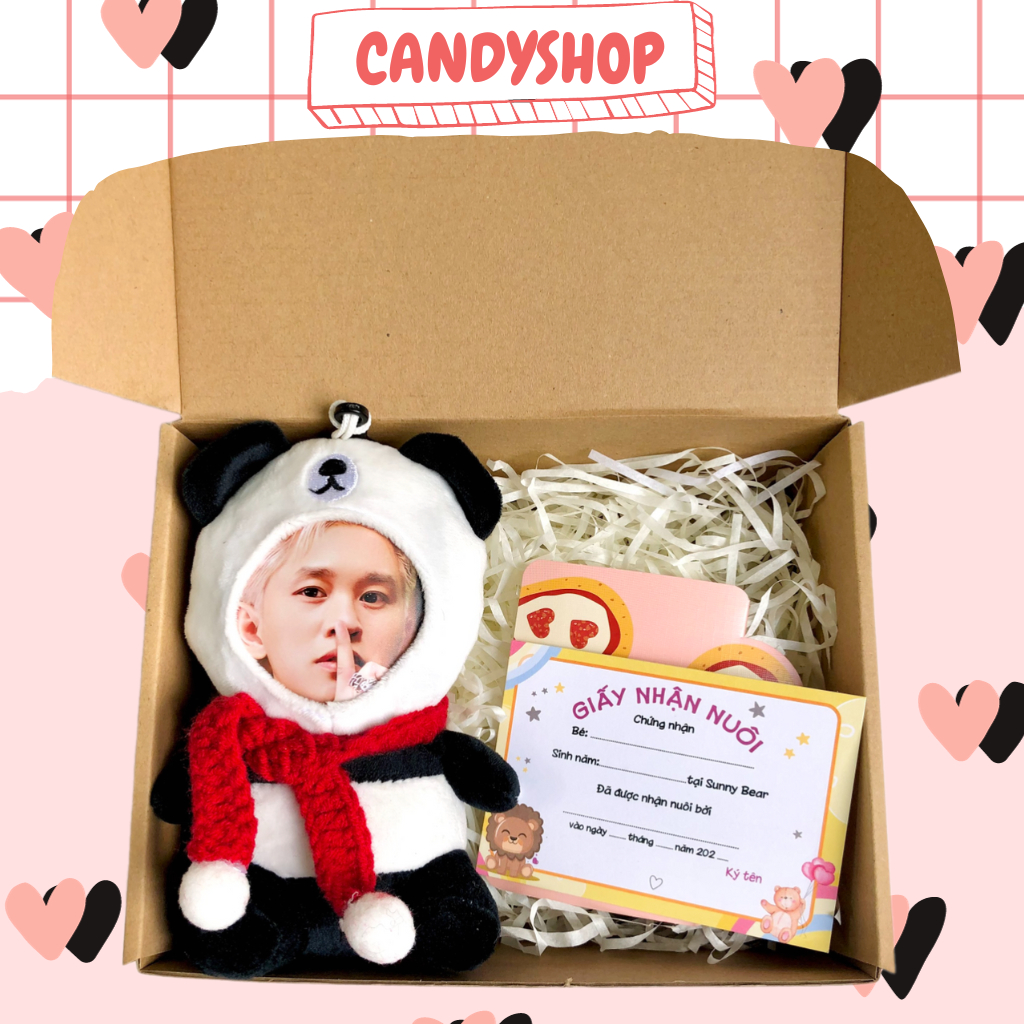 Combo Gấu in ảnh + Khăn quàng cổ cho mùa giáng sinh đáng iuuu  CANDYSHOP