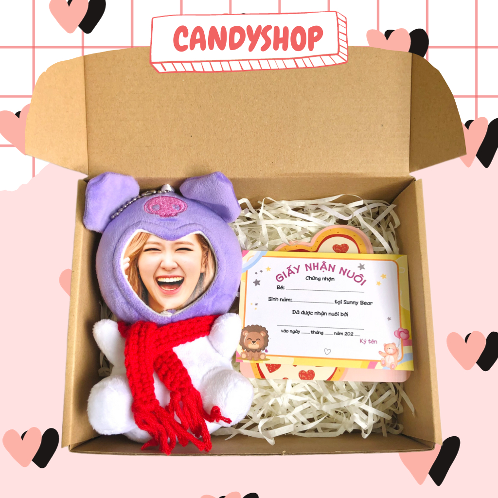 Combo Gấu in ảnh + Khăn quàng cổ cho mùa giáng sinh đáng iuuu  CANDYSHOP