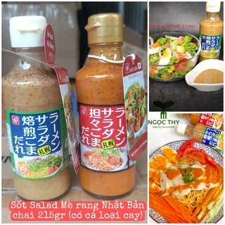 Sốt salad mè rang nhập khẩu từ Nhật Bản dùng ăn salad eatclean healthy chai 215gr