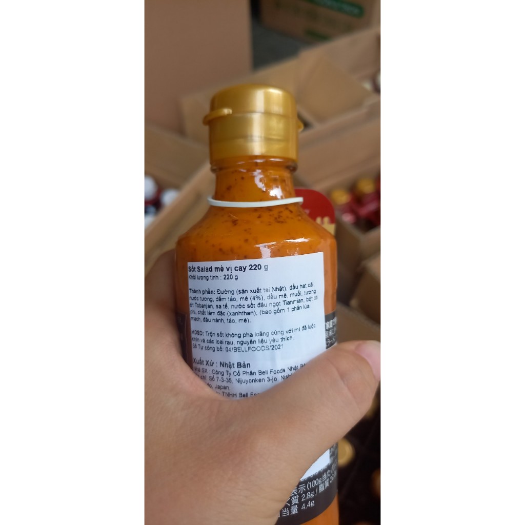 Sốt salad mè rang nhập khẩu từ Nhật Bản dùng ăn salad eatclean healthy chai 215gr