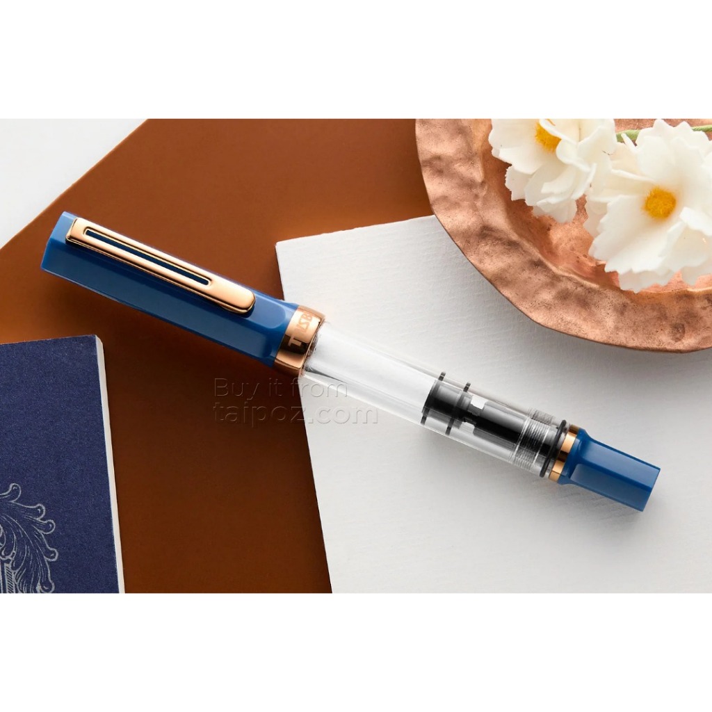 - BÚT MÁY TWSBI ECO, INDIGO BLUE WITH BRONZE