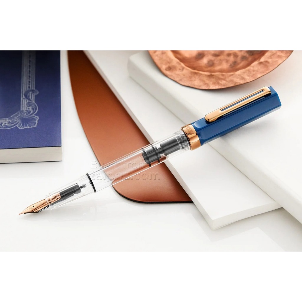 - BÚT MÁY TWSBI ECO, INDIGO BLUE WITH BRONZE