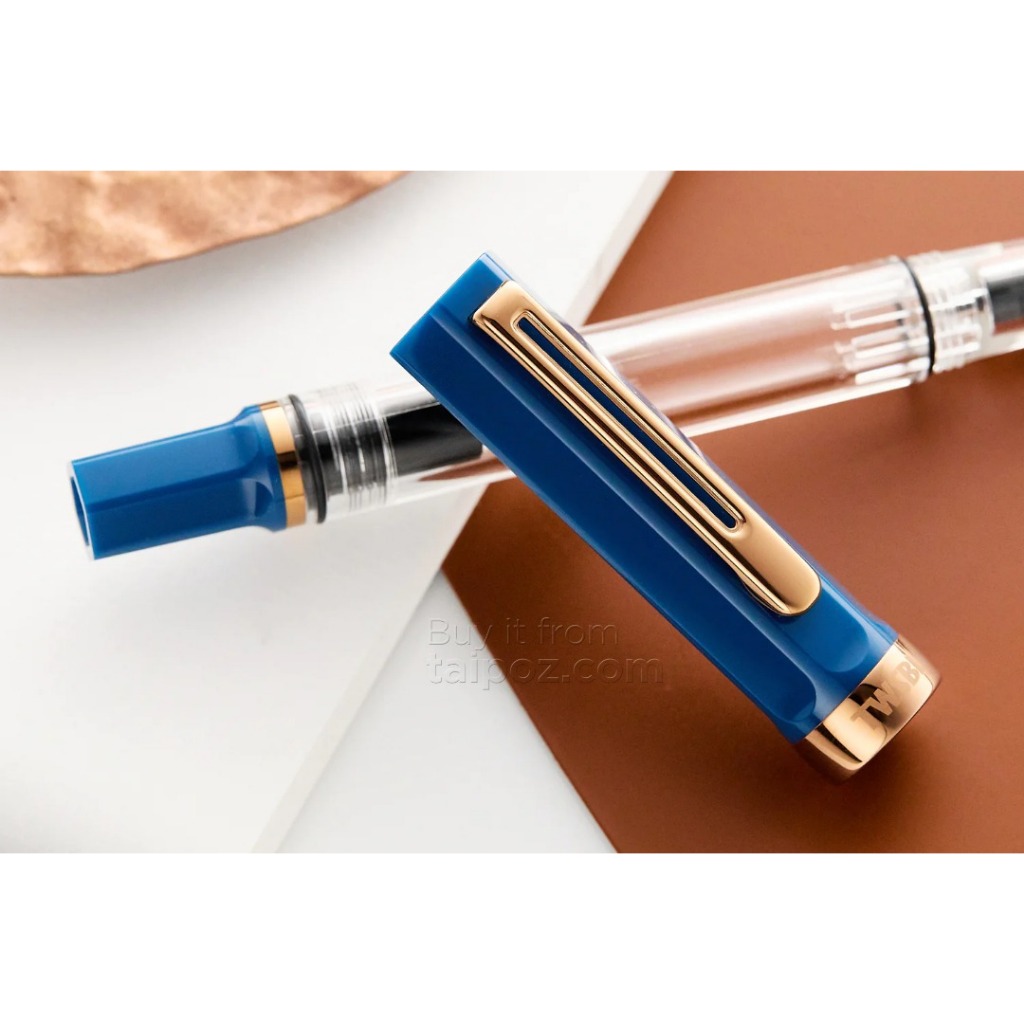 - BÚT MÁY TWSBI ECO, INDIGO BLUE WITH BRONZE