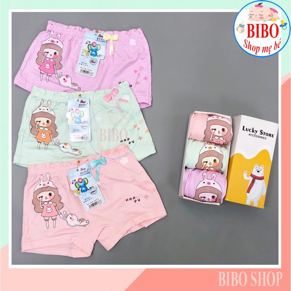 Quần chip bé gái, Quần chip đùi cotton cao cấp cho bé 2-12 tuổi đủ màu sắc tươi vui
