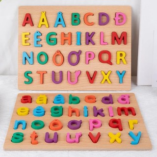 Đồ Chơi Bảng Ghép Chữ Cái Tiếng Việt Bảng Ghép Số Nổi Benrikids Bằng Gỗ Cho Bé