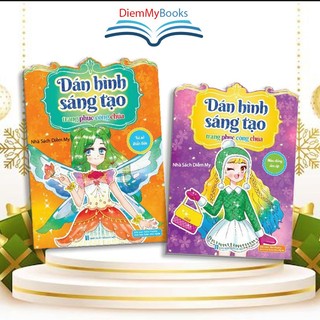 Sách- bộ 2 quyển dán hình sáng tạo trang phục công chúa- theo chủ đề