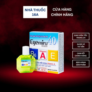 NƯỚC NHỎ MẮT NHẬT EYEMIRU 40EX - CHÍNH HÃNG CÔNG TY - NƯỚC DƯỠNG EYE MIRU GIÚP GIẢM MỎI MẮT, BỔ SUNG VITAMIN A, E, B6