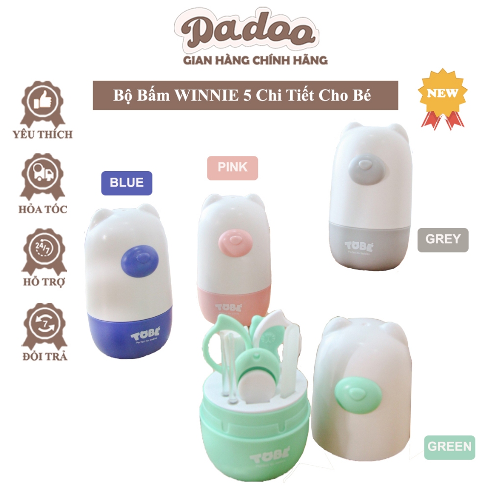 TOBE  Bấm Móng Cho Bé Sơ Sinh An Toàn Nhỏ Gọn Tiện Lợi Bấm Móng Kẹp Ngoái Tai Có Đèn Dũa Mõng