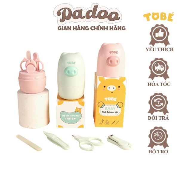 TOBE  Bấm Móng Cho Bé Sơ Sinh An Toàn Nhỏ Gọn Tiện Lợi Bấm Móng Kẹp Ngoái Tai Có Đèn Dũa Mõng