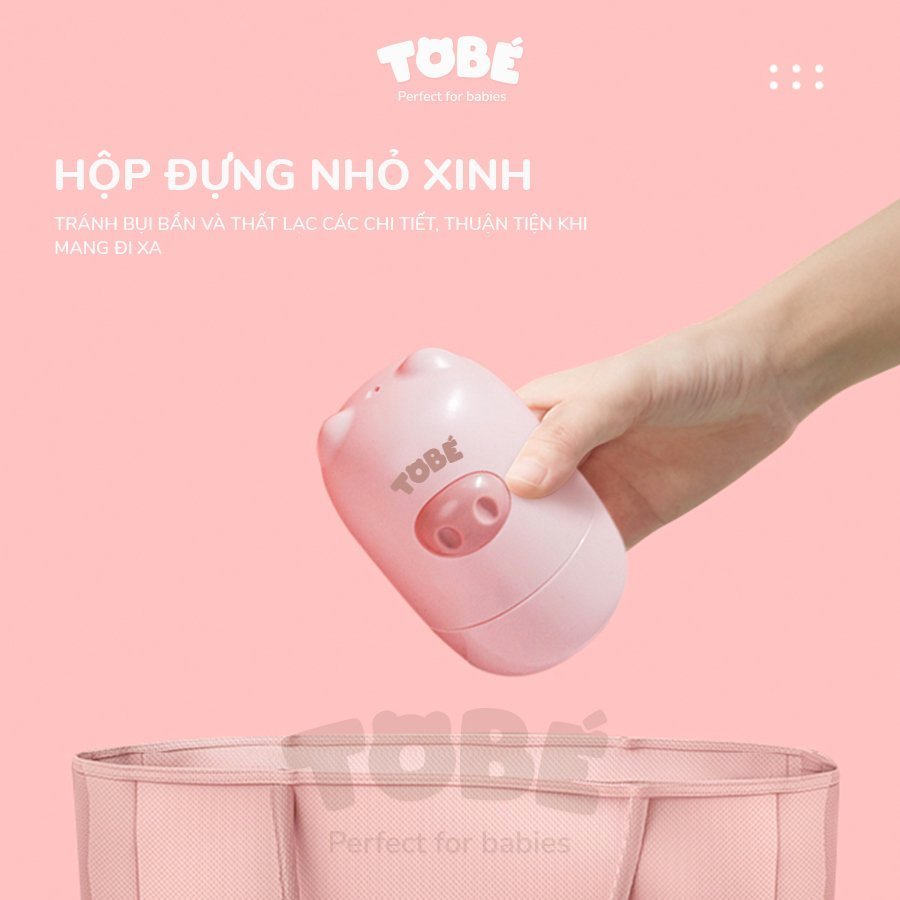 TOBE  Bấm Móng Cho Bé Sơ Sinh An Toàn Nhỏ Gọn Tiện Lợi Bấm Móng Kẹp Ngoái Tai Có Đèn Dũa Mõng