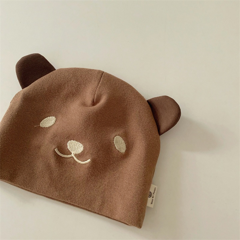 Mũ sơ sinh  phối tai chất liệu cotton phong cách Hàn Quốc cho bé