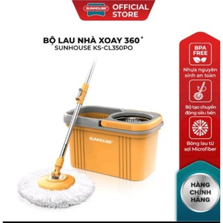 |chính hãng| Bộ cây lau nhà  xoay 360 độ  SUNHOUSE KS-CL350PO