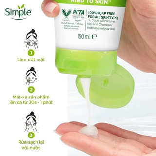[mẫu mới] Sữa rửa mặt Simple 150ml