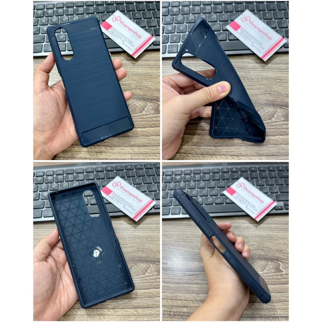 Ốp chống sốc vân carbon Sony Xperia 1 - Xperia 5 - Xperia 1 II - Xperia 1 III - Xperia XZ2