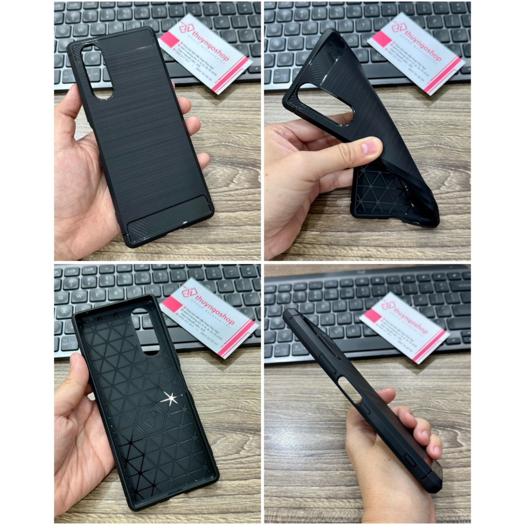 Ốp chống sốc vân carbon Sony Xperia 1 - Xperia 5 - Xperia 1 II - Xperia 1 III - Xperia XZ2