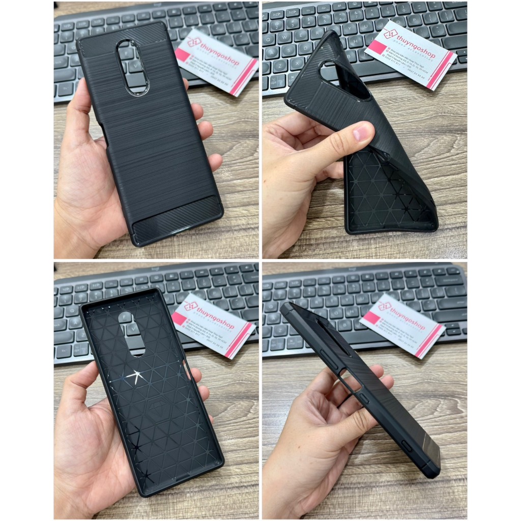 Ốp chống sốc vân carbon Sony Xperia 1 - Xperia 5 - Xperia 1 II - Xperia 1 III - Xperia XZ2