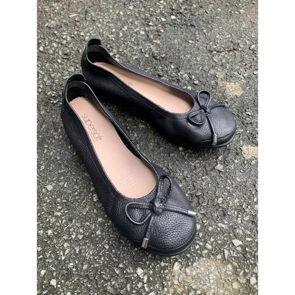 Giày búp bê Supersoft nơ chuông