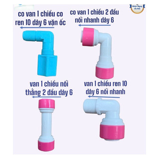 Van 1 chiều nối nhanh, vặn ốc 6mm - Cho máy lọc nước R.O