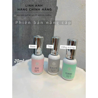 Base Top Cứng móng hoa hồng loại 20ml chính hãng . Base top siêu bền,bóng chính hãng loại 1