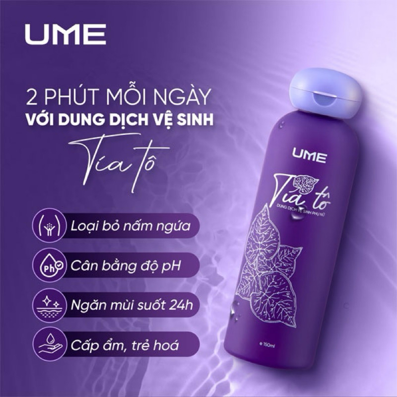 mua 1 tặng 1 Dung dịch vệ sinh phụ nữ tía tô UME Ngọc Trinh chính hãng 150ml