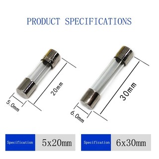 Cầu chì ống thủy tinh 1a/2a/3a/4a/5a/6a/7a/8a/10a/15a/20a/25a/30a 6x30mm