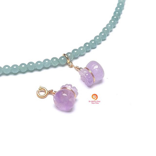 Charm mix túi _tiền thach anh tím