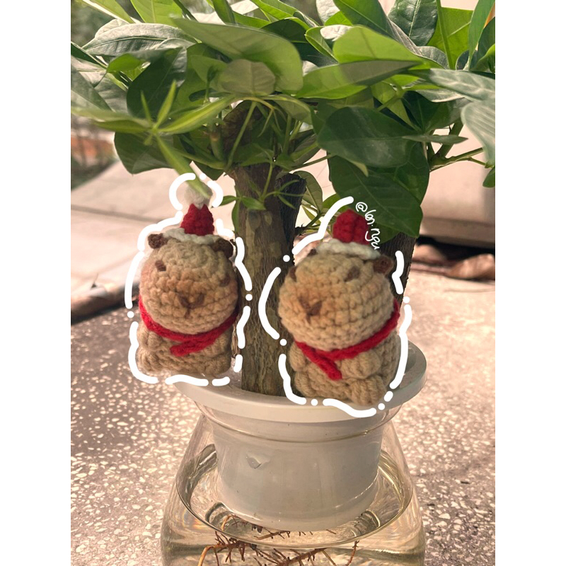 [ CAPYBARA NOEL ] Móc khoá len chiến thần ngoại giao Capybara đội mũ Noel ( ĐỔI MÀU/CUSTOM INBOX SHO