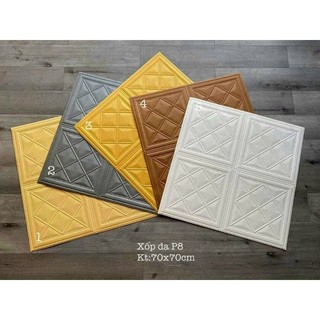 xốp dán tường giả da p8 kt 70*70 cm*3,5mm