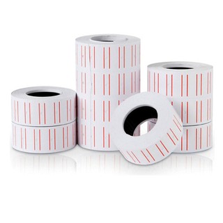 1 cuộn giấy bấm giá dùng cho máy bắn giá, tem dán ghi giá, giấy in tem số, băng keo dán giá tiền