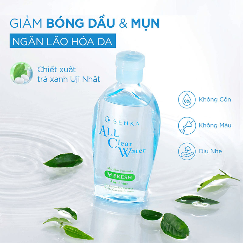 [Chỉ 168k] Bộ 2 Nước tẩy trang Micellar Senka A.L.L Clear Water Fresh 230ml/chai