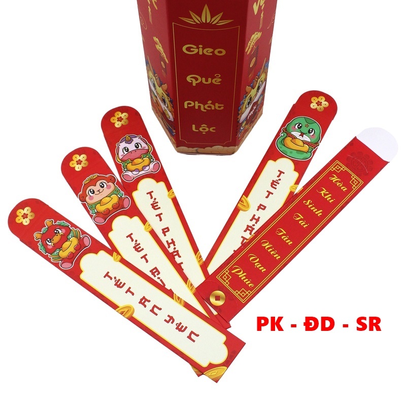 Bao Lì Xì Gieo Quẻ - Hộp 12 Quẻ - Siêu Đẹp Độc Lạ - Siêu Rẻ