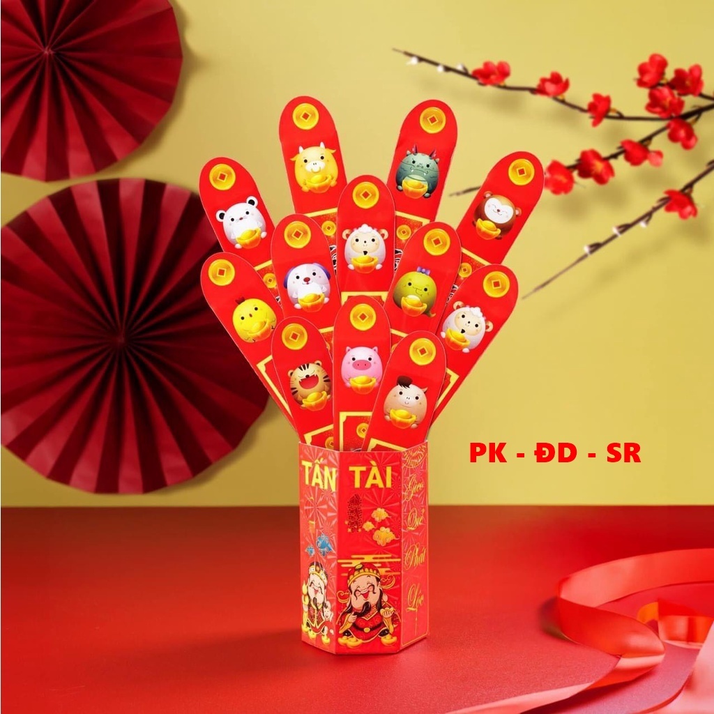 Bao Lì Xì Gieo Quẻ - Hộp 12 Quẻ - Siêu Đẹp Độc Lạ - Siêu Rẻ