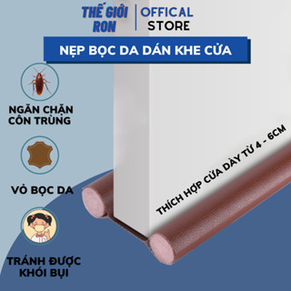Nẹp xốp chặn khe cửa Bọc Da loại mới chống bụi ngăn gió lùa giảm ổn chống thoát hơi lạnh điều hòa THEGIOIRON