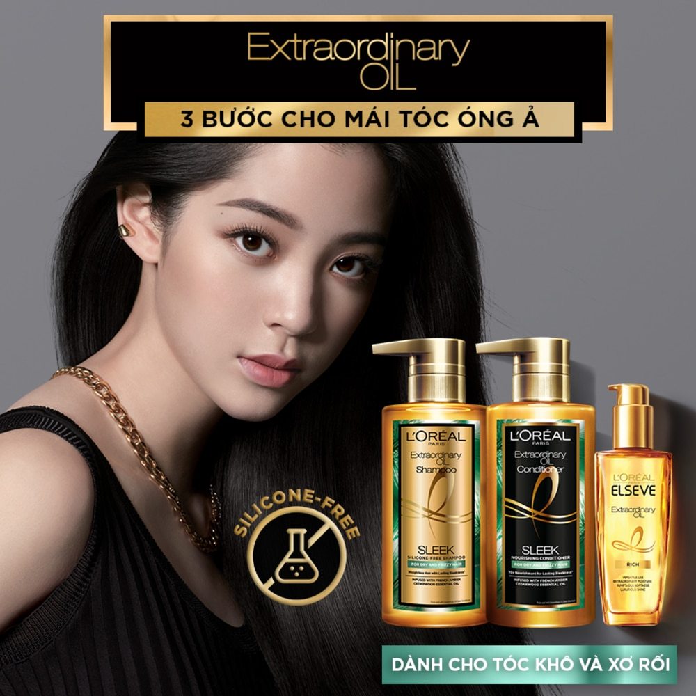 Dầu Xả L'Oreal Extraodinary Oil Dưỡng Tóc Suôn Mượt 440ml