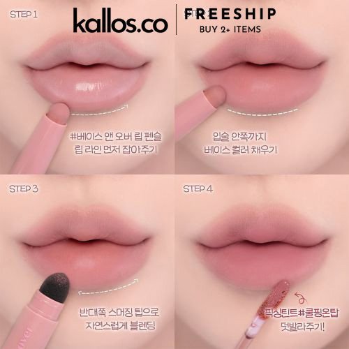 Son Kem Etude House Fixing Tint, Base And Over Lip Pencil - Kallos Vietnam