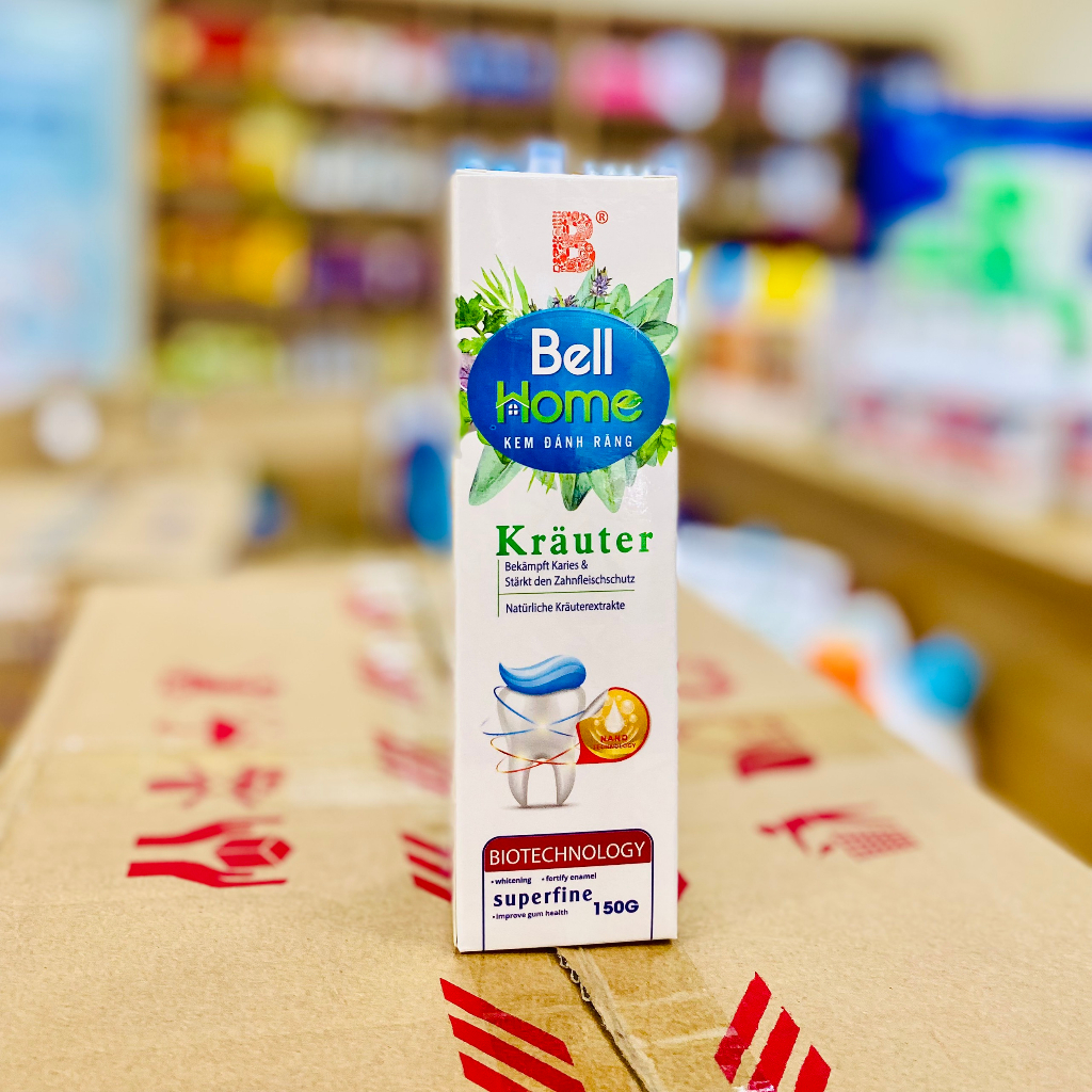 Kem Đánh Răng Bell Home Công Nghệ Sinh Học Thảo Mộc Hương Bạc Hà 150G