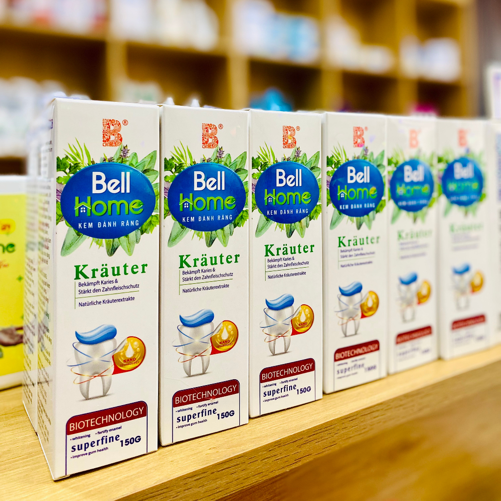 Kem Đánh Răng Bell Home Công Nghệ Sinh Học Thảo Mộc Hương Bạc Hà 150G