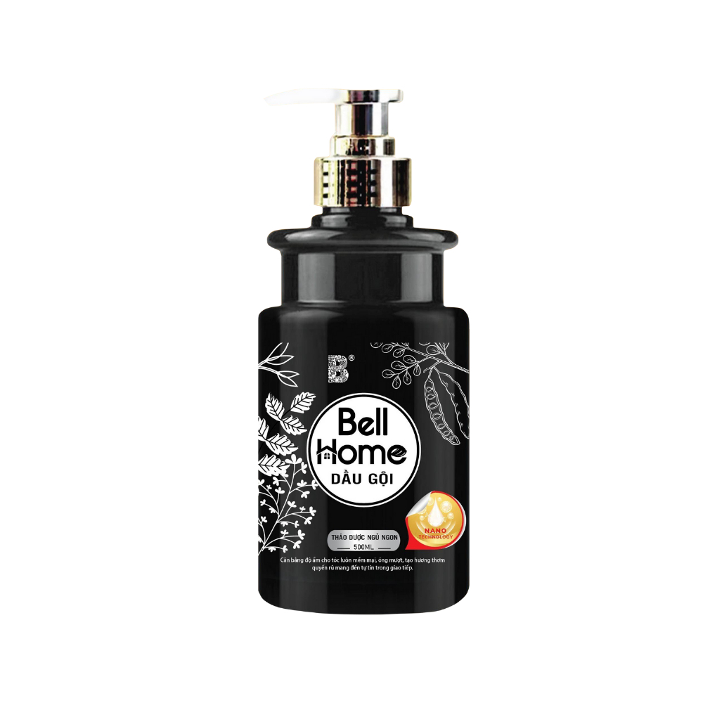 Dầu Gội Thảo Dược Ngủ Ngon Bell Home 500ML Sinh Học Làm Sạch Sâu Đem Lại Cảm Giác Thư Giãn