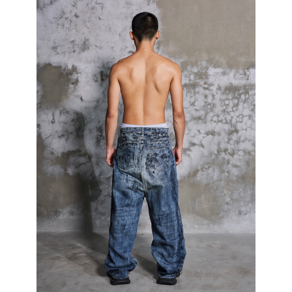 DIRTY COATING BAGGY JEANS - QUẦN BAGGY JEANS WASH ĐEN DƠ