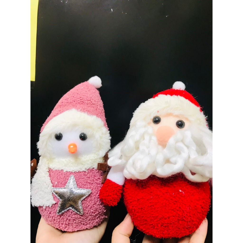 Gấu bông noel đội mũ quà tặng noel