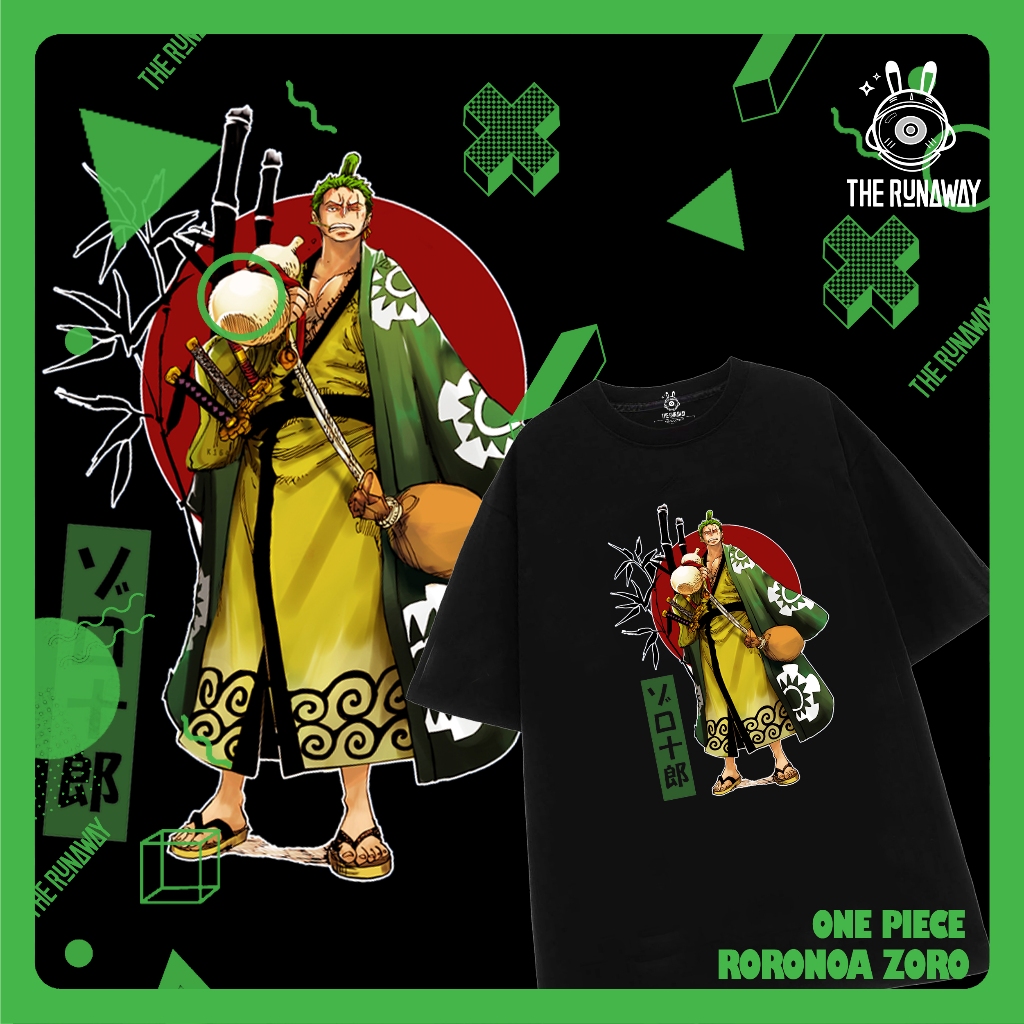 Áo phông One Piece: Roronoa Zoro Nam / Nữ by The Runaway
