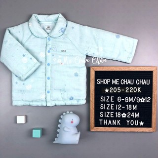 Áo khoác trần bông và xô Nous thu đông cho bé trai bé gái dễ thương Nga Fish AKNZ+ AKNX