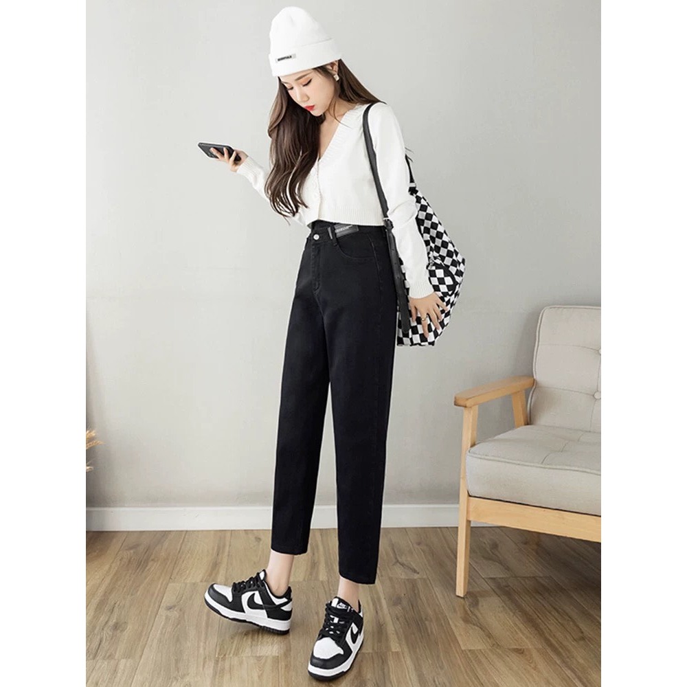 Order. Quần jean ống đứng size nhỏ Xxs/Xs. Eo cách điệu cá tính. Dài 84cm hoặc 89cm
