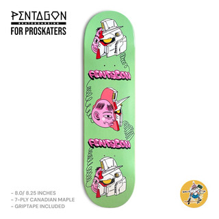 Mặt ván trượt skateboard cao cấp pentagon inside future head deck