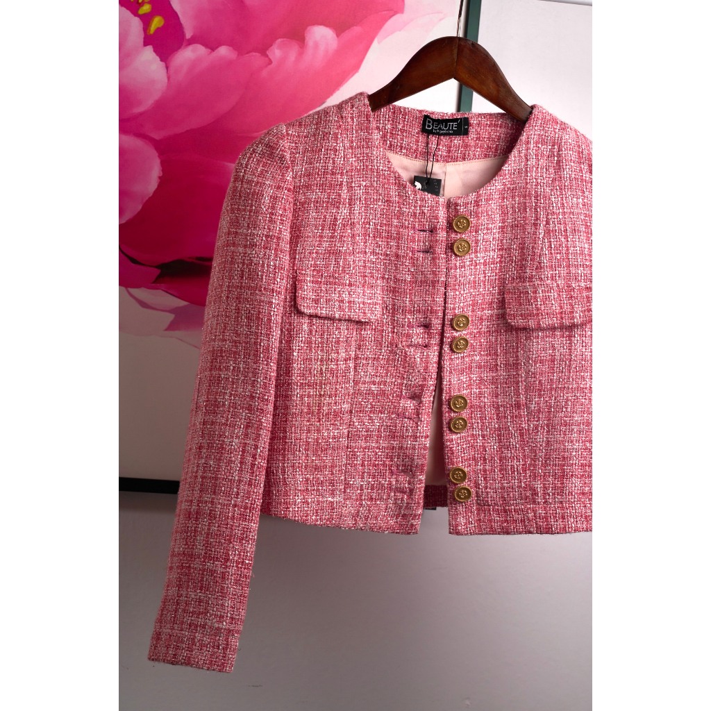 Chana dạ tweed - hồng thiết kế bởi Beaute' by Nguyên Hà