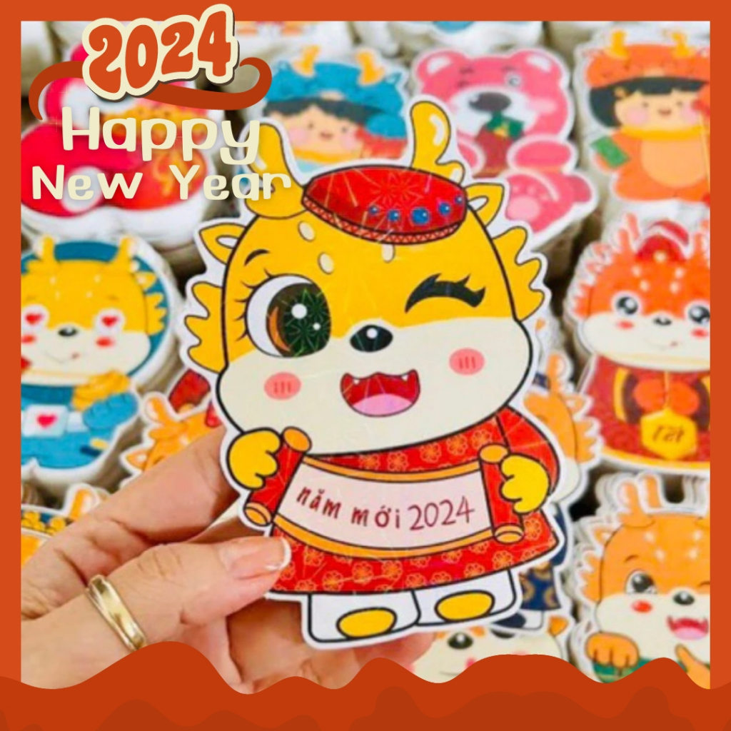 Set 10 BAO LÌ XÌ TẾT Giáp Thìn 2024