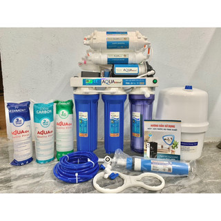 Máy lọc nước ro không vỏ tủ aqua 8 cấp lọc, chân quỳ, máy lọc ro lắp gầm bếp,tủ